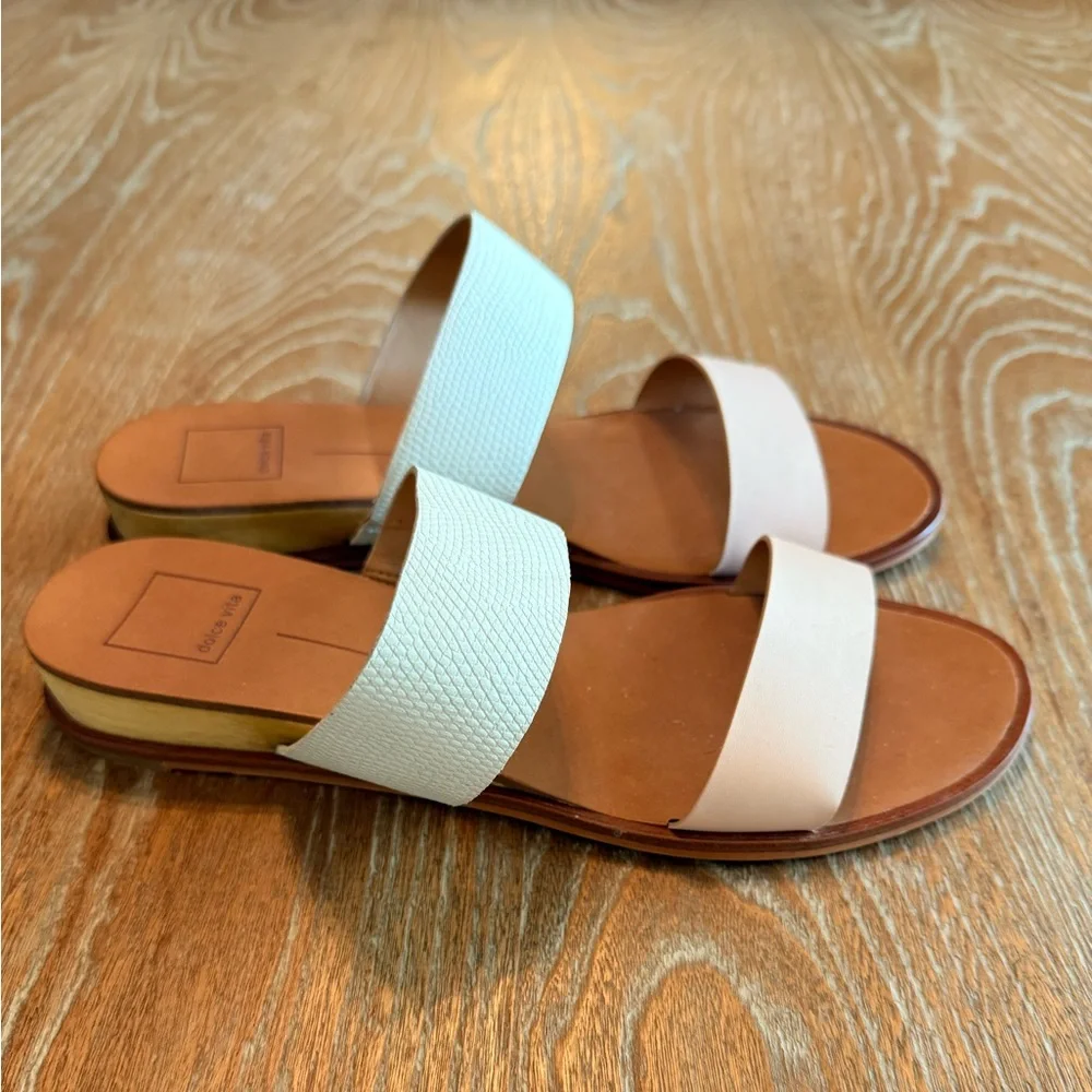 DOLCE VITA Vala Duo Tone Slip On Sandals Women’s Size 8 - Picture 5 of 9